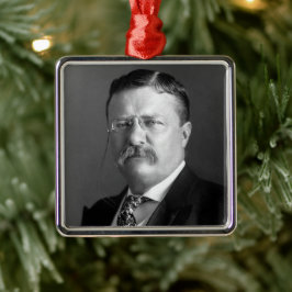 Theodore Roosevelt Teddy President Metalen Ornament