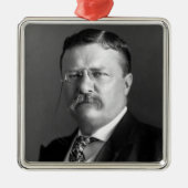 Theodore Roosevelt Teddy President Metalen Ornament (Voorkant)