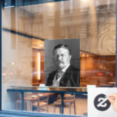 Theodore Roosevelt Teddy President Raamsticker (Cafe Raam)