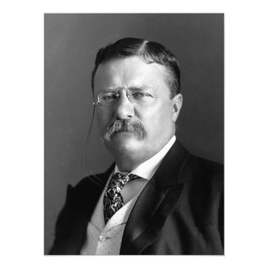 Theodore Roosevelt Teddy President Republikeins Foto Afdruk (Voorkant)