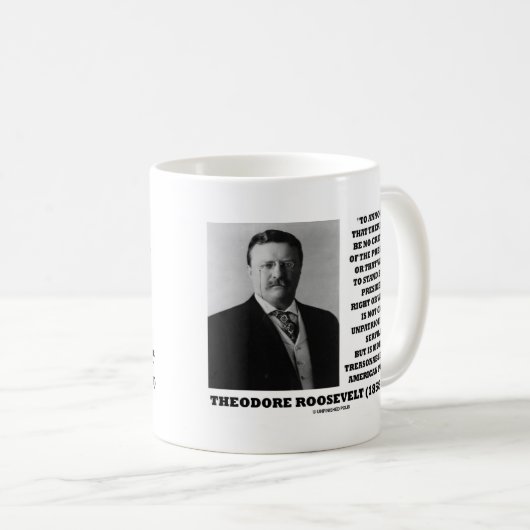 Theodore Roosevelt Tredelijke American Public Koffiemok (Voorkant rechts)