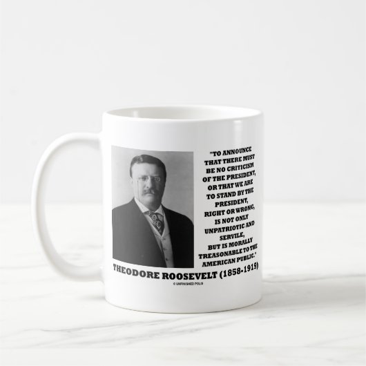 Theodore Roosevelt Tredelijke American Public Koffiemok (Links)