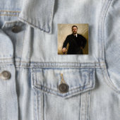 Theodore Roosevelt Vierkante Button 5,1 Cm (In situ)
