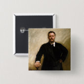 Theodore Roosevelt Vierkante Button 5,1 Cm (Voorkant /achterkant)