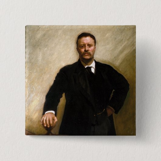 Theodore Roosevelt Vierkante Button 5,1 Cm (Voorkant)