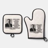 Theodore Roosevelt Waste vernietigt natuurlijke hu Ovenwant & Pannenlap Set (Voorkant)