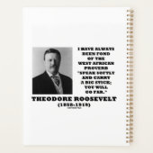 Theodore Roosevelt West African Proverb Stick Qte Planner (Achterkant)