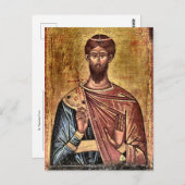 Theodore Tiron, martelaar, orthodox icoon Briefkaart (Voorkant / Achterkant)