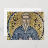 Theodosius de Cenobiarch Byzantijnse Mozaïek Icoon Briefkaart (Voorkant / Achterkant)