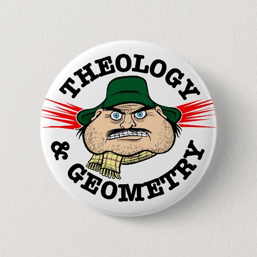 Theologie en geometrie ronde button 5,7 cm (Voorkant)