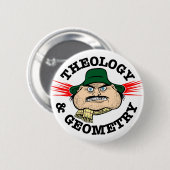 Theologie en geometrie ronde button 5,7 cm (Voorkant /achterkant)