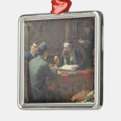 Theologische discussie, 1888 metalen ornament (Links)