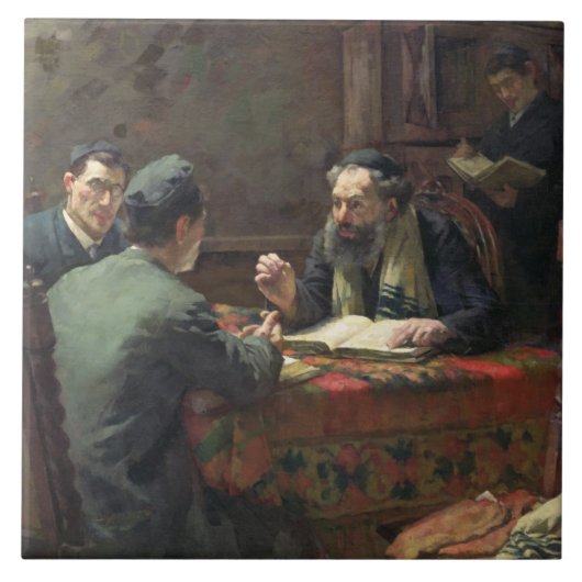 Theologische discussie, 1888 tegeltje (Voorkant)