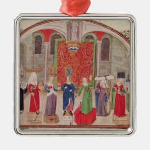 Theologische en Kardinale Virtualisatie Metalen Ornament
