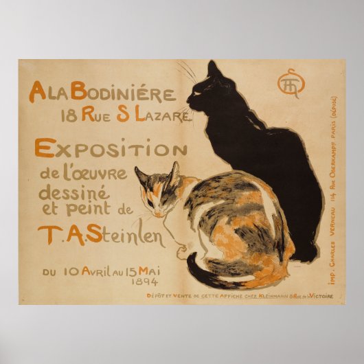 Théophile Alexandre Steinlen A LA BODINIERE Poster (Voorkant)