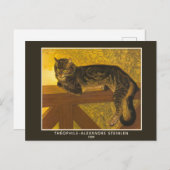 Théophile-Alexandre Steinlen, Kat op een Ballustra Briefkaart (Voorkant / Achterkant)