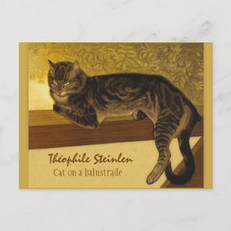 Théophile Steinlen Cat op een balustrade 1909 Briefkaart