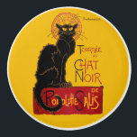 Theophile Steinlen - De Zwarte Kat Vintage Keramische Knop<br><div class="desc">Vintage poster voor een tour van Le Chat Noir (Zwarte Kat) - Theophile Alexandre Steinlen, 1896</div>