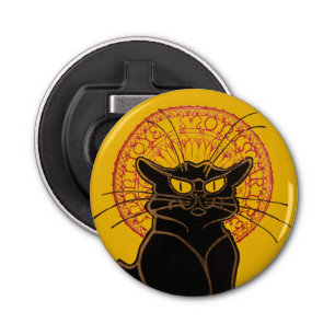 Theophile Steinlen - Le Chat Noir  Button Flesopener
