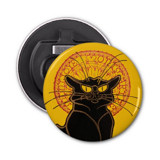 Theophile Steinlen - Le Chat Noir  Button Flesopener (Voorkant)