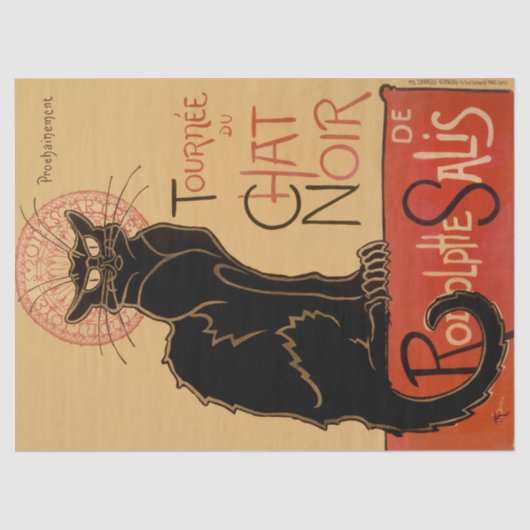 Théophile Steinlen Le Chat Noir Decoupage Tissuepapier (Voorkant)