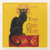 Theophile Steinlen - Le Chat Noir  Glazen Onderzetter (Voorkant)