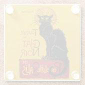 Theophile Steinlen - Le Chat Noir  Glazen Onderzetter (Achterkant)