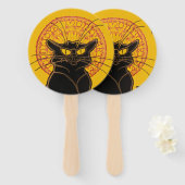 Theophile Steinlen - Le Chat Noir Handwaaier (Voorkant en achterkant)