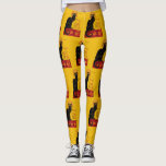 Theophile Steinlen - Le Chat Noir Leggings<br><div class="desc">Vintage poster voor een rondleiding van Le Chat Noir (Black Cat) - Theophile Alexandre Steinlen, 1896</div>
