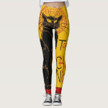 Theophile Steinlen - Le Chat Noir Leggings<br><div class="desc">Vintage poster voor een rondleiding van Le Chat Noir (Black Cat) - Theophile Alexandre Steinlen, 1896</div>