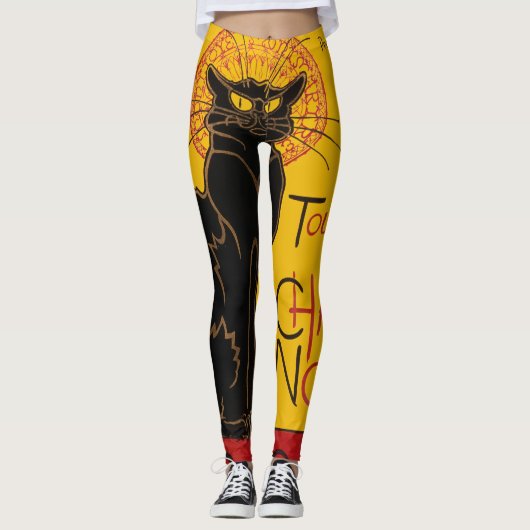 Theophile Steinlen - Le Chat Noir  Leggings (Voorkant)
