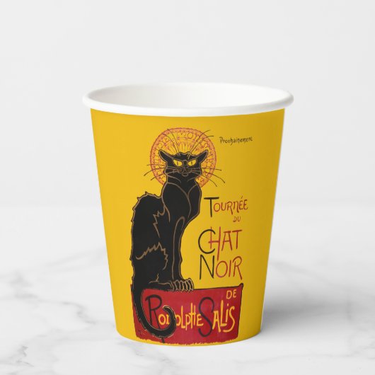 Theophile Steinlen - Le Chat Noir  Papieren Bekers (Achterkant)