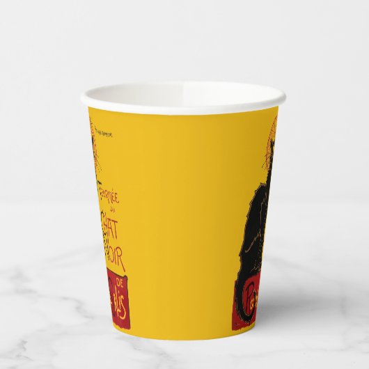 Theophile Steinlen - Le Chat Noir  Papieren Bekers (Links)