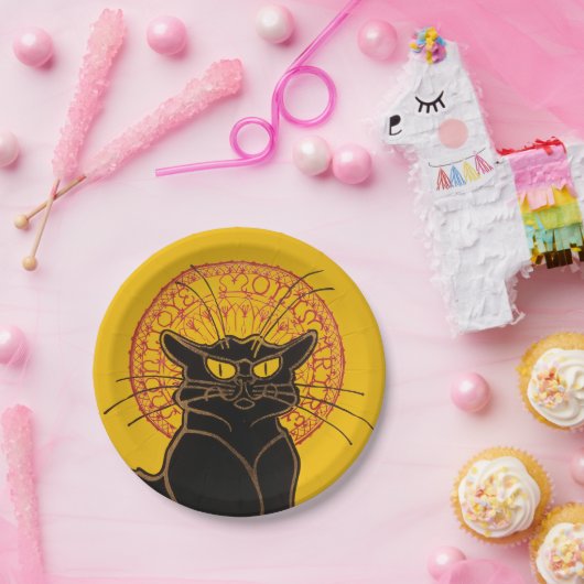 Theophile Steinlen - Le Chat Noir  Papieren Bordje (Feest)