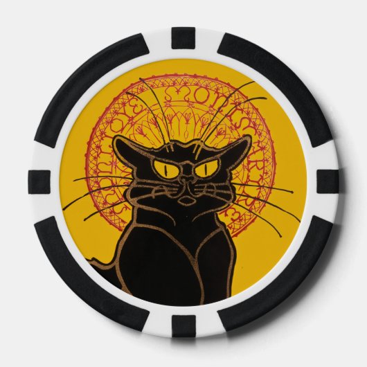 Theophile Steinlen - Le Chat Noir  Poker Chips (Voorkant)