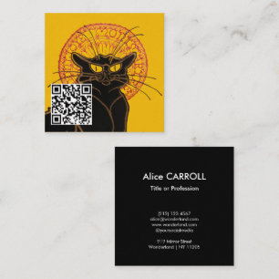 Theophile Steinlen - Le Chat Noir - QR-code Vierkante Visitekaartje