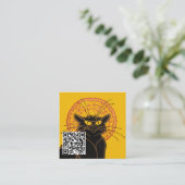 Theophile Steinlen - Le Chat Noir - QR-code Vierkante Visitekaartje (Staand voorkant)