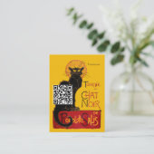 Theophile Steinlen - Le Chat Noir - QR-code Visitekaartje (Staand voorkant)