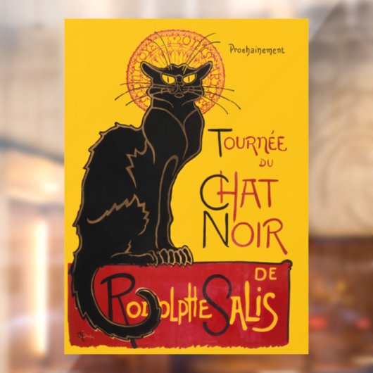 Theophile Steinlen - Le Chat Noir  Raamsticker (Vel 2)