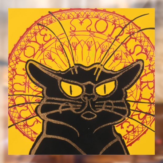 Theophile Steinlen - Le Chat Noir  Raamsticker (Vel 2)