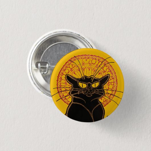 Theophile Steinlen - Le Chat Noir  Ronde Button 3,2 Cm (Voorkant /achterkant)