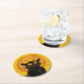 Theophile Steinlen - Le Chat Noir Ronde Kartonnen Onderzetter (Insitu)