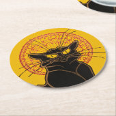 Theophile Steinlen - Le Chat Noir Ronde Kartonnen Onderzetter (Gebogen)