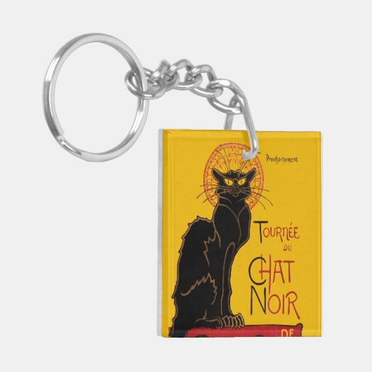 Theophile Steinlen - Le Chat Noir Sleutelhanger (Voorkant Links)