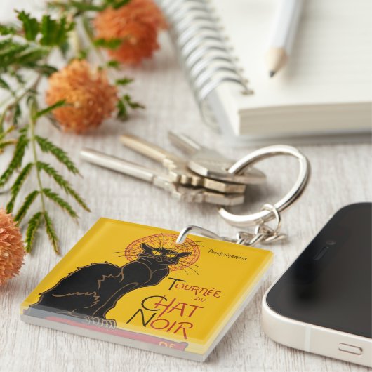 Theophile Steinlen - Le Chat Noir Sleutelhanger (Voorkant Rechts)