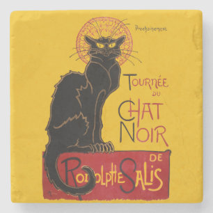 Theophile Steinlen - Le Chat Noir  Stenen Onderzetter