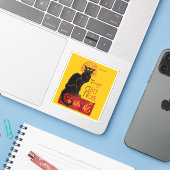 Theophile Steinlen - Le Chat Noir  Sticker (Laptop met iPhone)