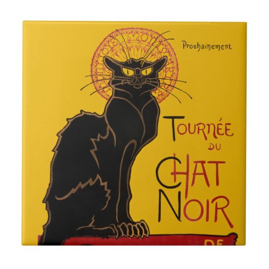 Theophile Steinlen - Le Chat Noir  Tegeltje (Voorkant)
