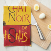 Theophile Steinlen - Le Chat Noir  Theedoek (Quarter Fold)