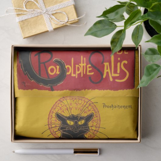 Theophile Steinlen - Le Chat Noir  Tissuepapier (Geschenk)